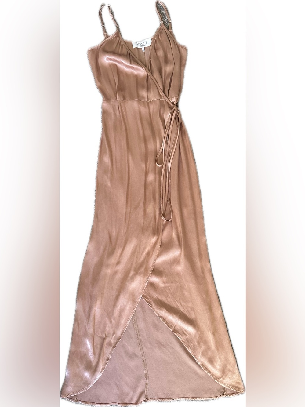 WAYF Tegan Satin Wrap Dress - Picture 6 of 9